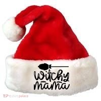 Witchy Mama Halloween Quote Santa Hat thumb 0