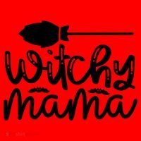 Witchy Mama Halloween Quote Santa Hat thumb 1