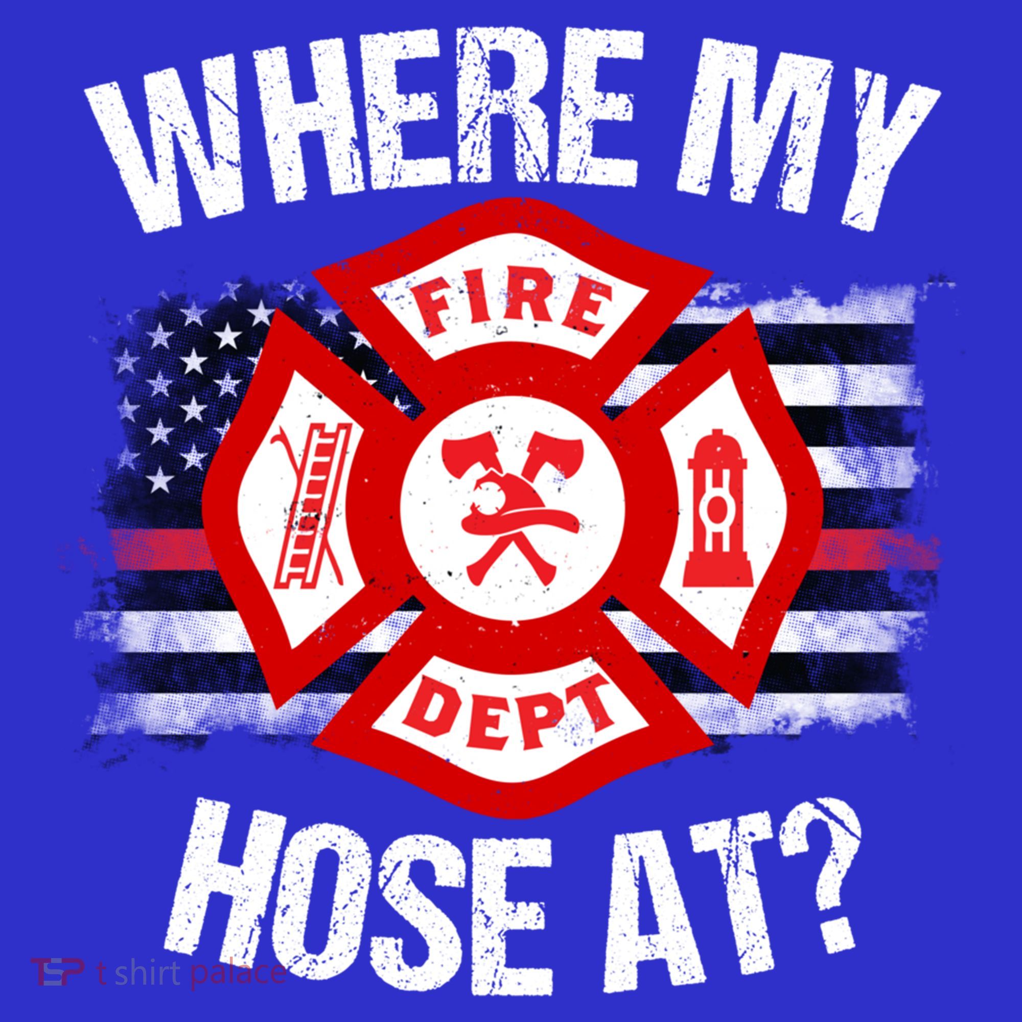 Where My Hose At Firefighter Thin Red Line Flag Fire Gift Mousepad