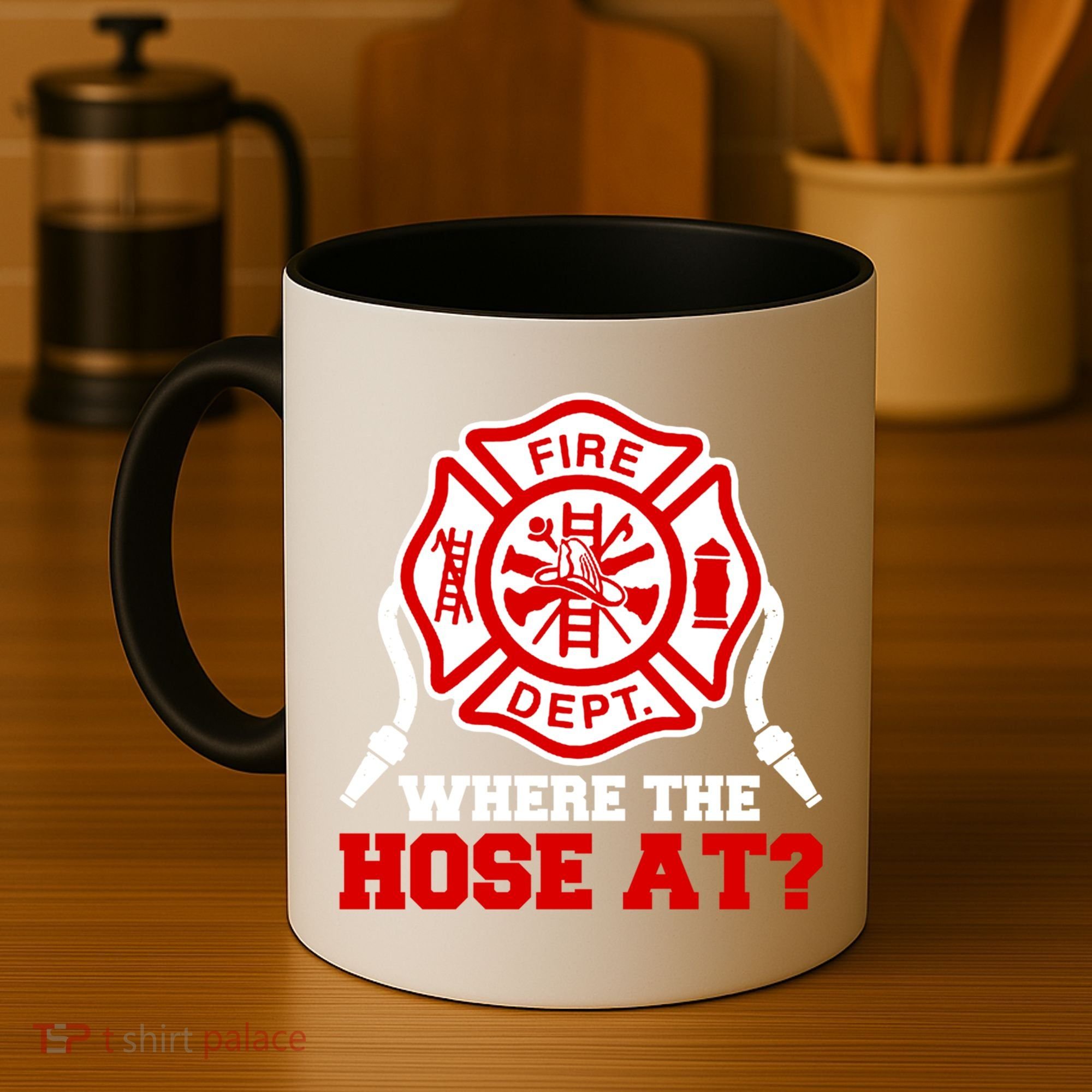 Where My Hose At Funny Firefighter Fire Rescue Cute Gift Coffee Mug