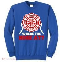 Where My Hose At Funny Firefighter Fire Rescue Cute Gift Sweatshirt thumb 0