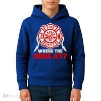 Where My Hose At Funny Firefighter Fire Rescue Cute Gift Kids Hoodie thumb 4