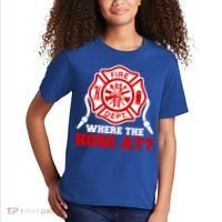 Where My Hose At Funny Firefighter Fire Rescue Cute Gift Kids T-Shirt thumb 2