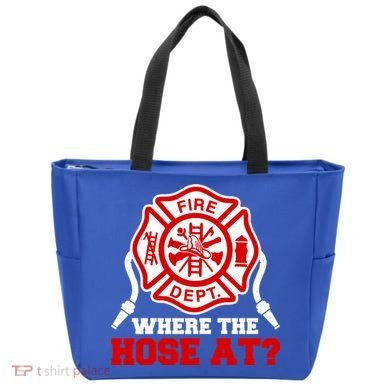Where My Hose At Funny Firefighter Fire Rescue Cute Gift Tote Bag