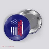 Widow Maker Heart Attack Survivor American Flag Recovery Gift Button thumb 0