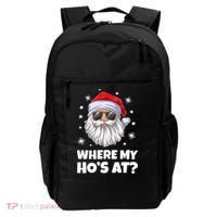 Where My Ho's At Funny Christmas Santa Inappropriate Backpack thumb 0