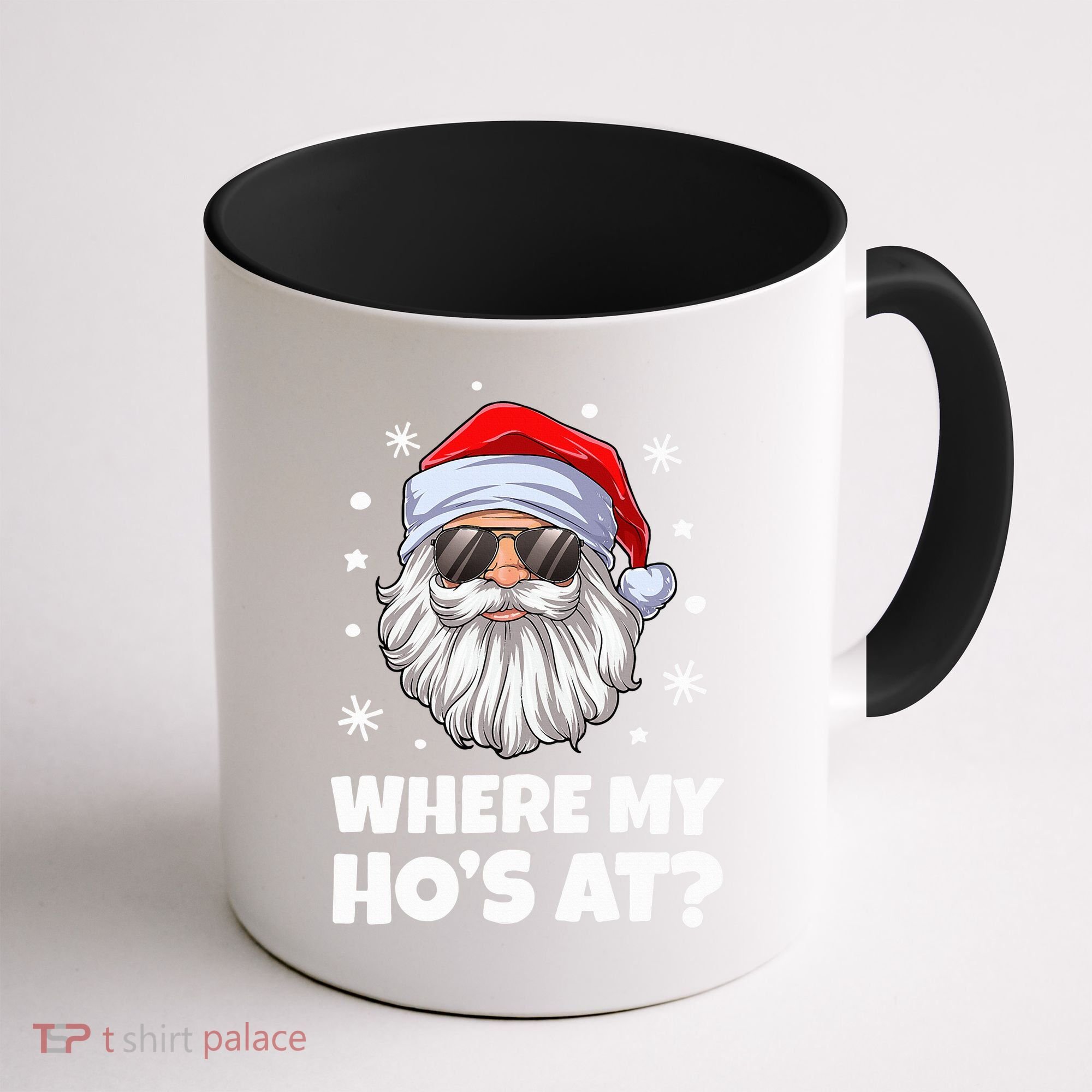 Where My Ho's At Funny Christmas Santa Inappropriate Coffee Mug