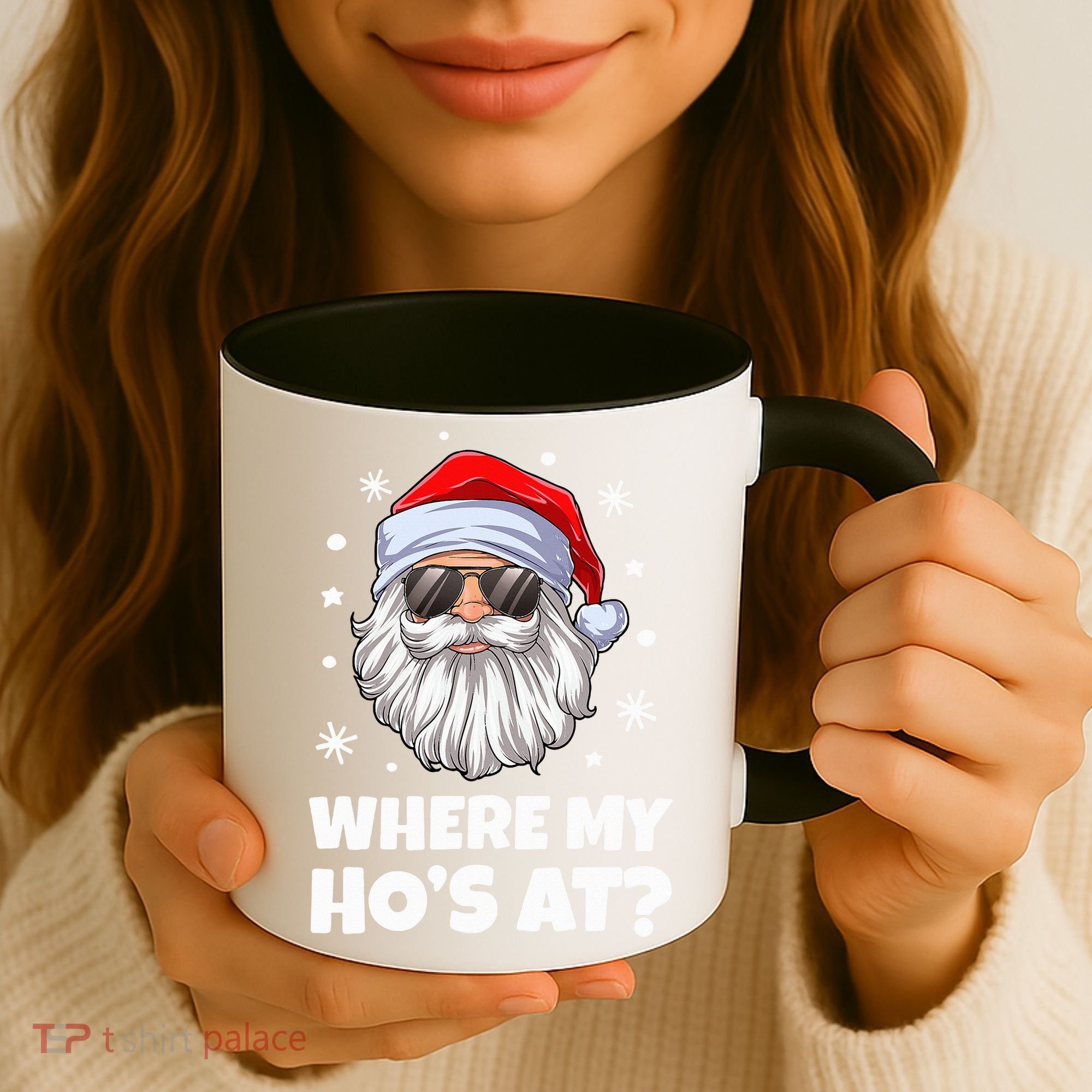 Where My Ho's At Funny Christmas Santa Inappropriate Coffee Mug