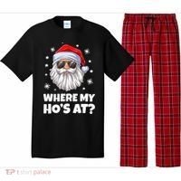 Where My Ho's At Funny Christmas Santa Inappropriate Pajama Set thumb 0
