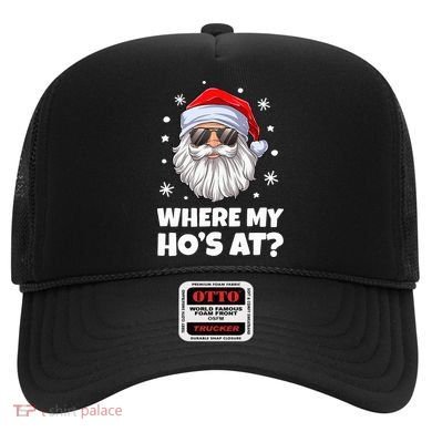 Where My Ho's At Funny Christmas Santa Inappropriate Hat