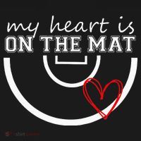 Wrestling My Heart Is On Mat Mom Wrestle Cricut Tote Bag thumb 2