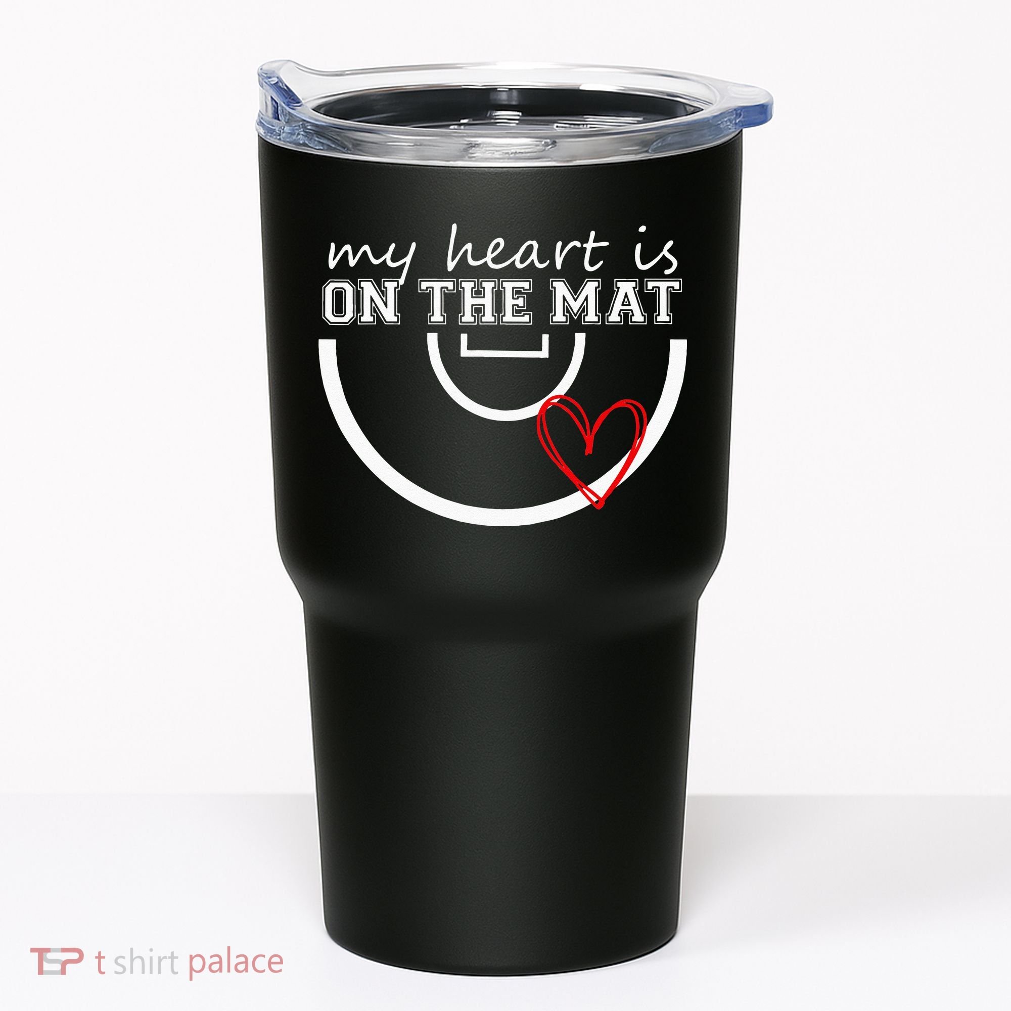 Wrestling My Heart Is On Mat Mom Wrestle Cricut Tumbler