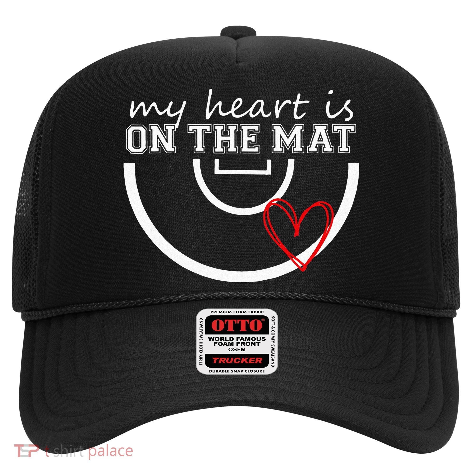 Wrestling My Heart Is On Mat Mom Wrestle Cricut Hat
