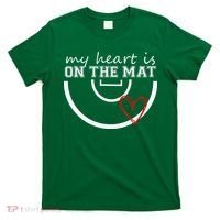 Wrestling My Heart Is On Mat Mom Wrestle Cricut T-Shirt thumb 0