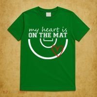 Wrestling My Heart Is On Mat Mom Wrestle Cricut T-Shirt thumb 5