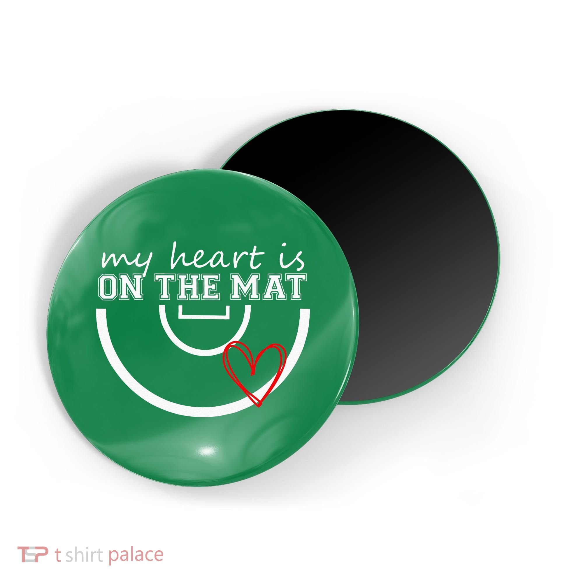 Wrestling My Heart Is On Mat Mom Wrestle Cricut Magnet