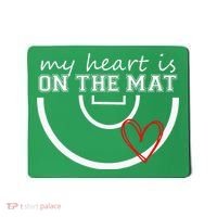 Wrestling My Heart Is On Mat Mom Wrestle Cricut Mousepad thumb 0