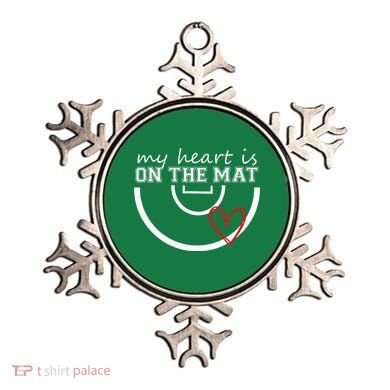 Wrestling My Heart Is On Mat Mom Wrestle Cricut Ornament