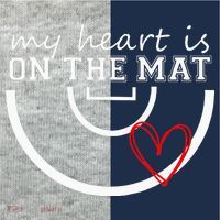 Wrestling My Heart Is On Mat Mom Wrestle Cricut Kids Colorblock Raglan Jersey thumb 2