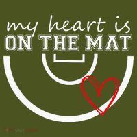 Wrestling My Heart Is On Mat Mom Wrestle Cricut The Baniff Cuffed Pom Beanie thumb 2