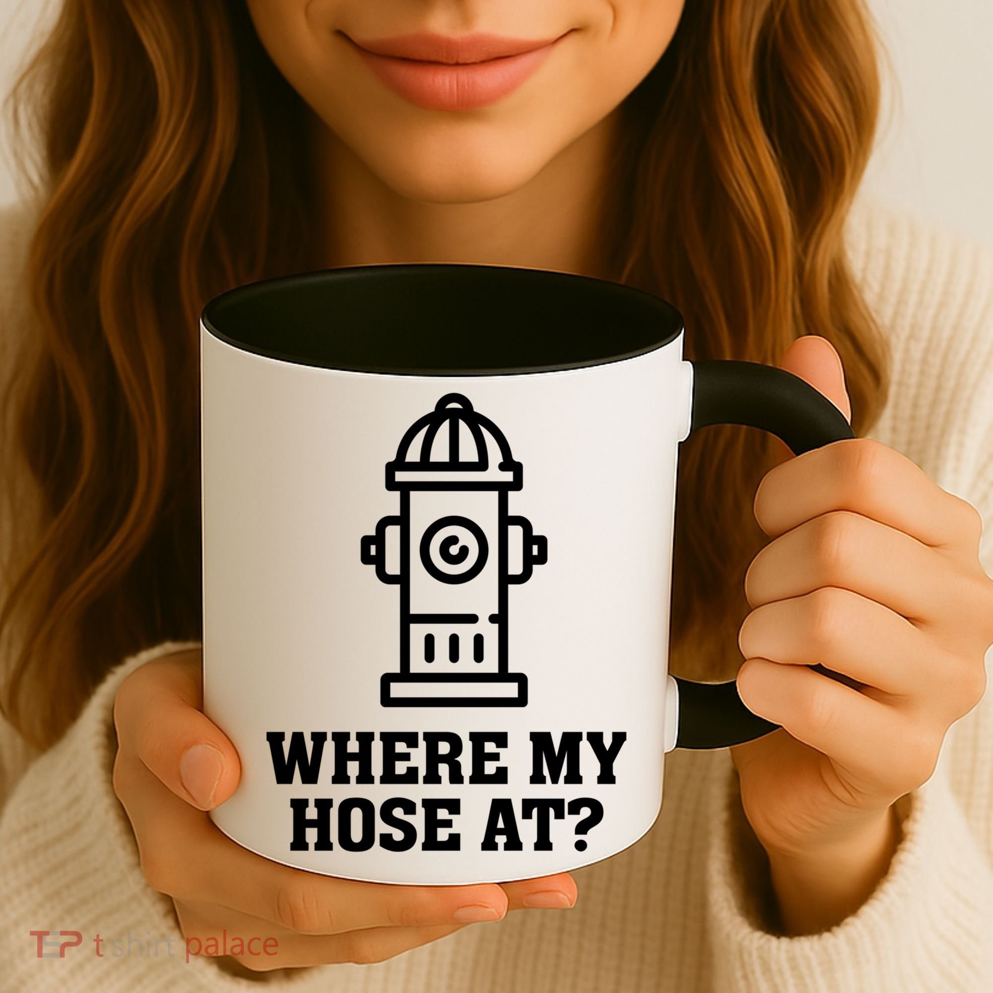 Where My Hose At? Funny Saying Fire Hydrant Quote Gift Coffee Mug