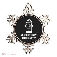 Where My Hose At? Funny Saying Fire Hydrant Quote Gift Ornament thumb 0