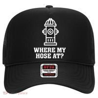 Where My Hose At? Funny Saying Fire Hydrant Quote Gift Hat thumb 0