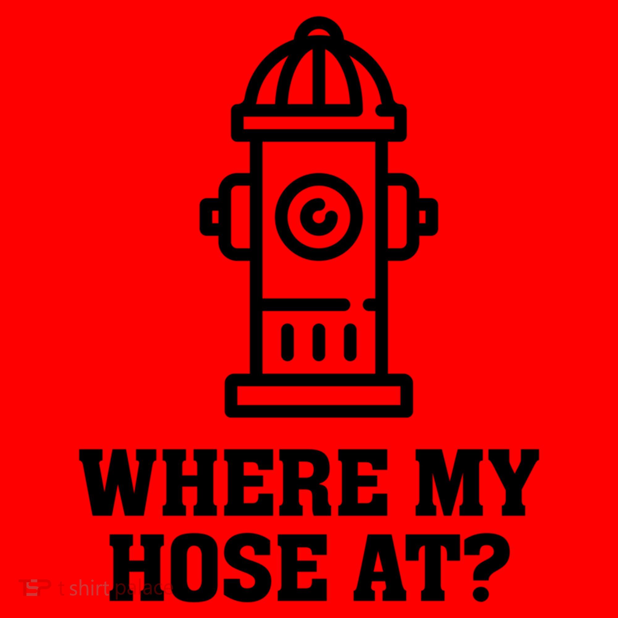 Where My Hose At? Funny Saying Fire Hydrant Quote Gift Santa Hat