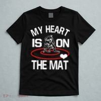Wrestler My Heart Is On The Mat Wrestling Mom Funny Gift T-Shirt thumb 5