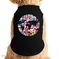 World Map International Country Flags Traveling World Flags Doggie Tank thumb 0