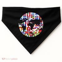 World Map International Country Flags Traveling World Flags USA-Made Doggie Bandana thumb 0