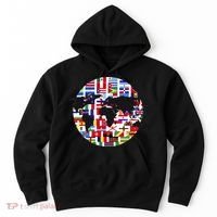 World Map International Country Flags Traveling World Flags Hoodie thumb 0
