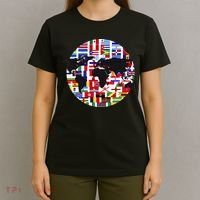 World Map International Country Flags Traveling World Flags T-Shirt thumb 4