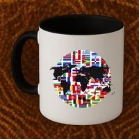 World Map International Country Flags Traveling World Flags Coffee Mug thumb 2