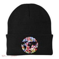 World Map International Country Flags Traveling World Flags Beanie thumb 0