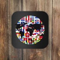 World Map International Country Flags Traveling World Flags Coaster thumb 0