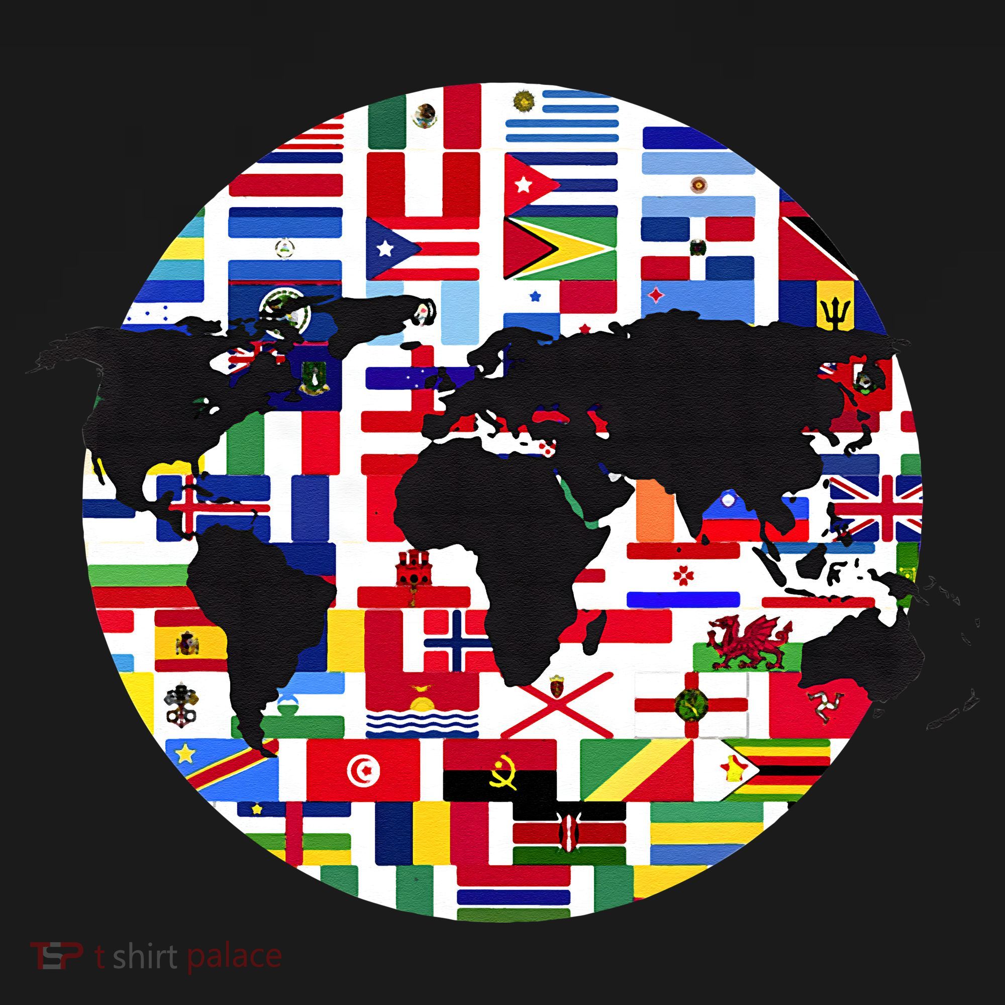 World Map International Country Flags Traveling World Flags Women's Hoodie