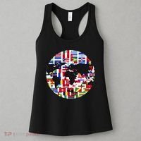 World Map International Country Flags Traveling World Flags Women's Tank Top thumb 3