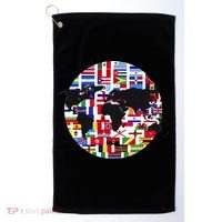 World Map International Country Flags Traveling World Flags Golf Towel thumb 0