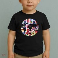 World Map International Country Flags Traveling World Flags Toddler T-Shirt thumb 2