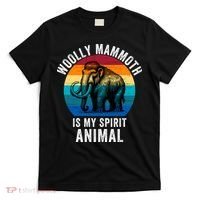 Woolly Mammoth Is My Spirt Animal Vintage Retro Sunset T-Shirt thumb 0