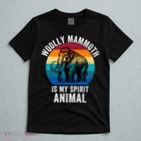 Woolly Mammoth Is My Spirt Animal Vintage Retro Sunset T-Shirt thumb 5