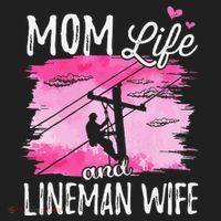 Women Mom Life And Lineman Wife Husband Electric Cable Beanie thumb 2
