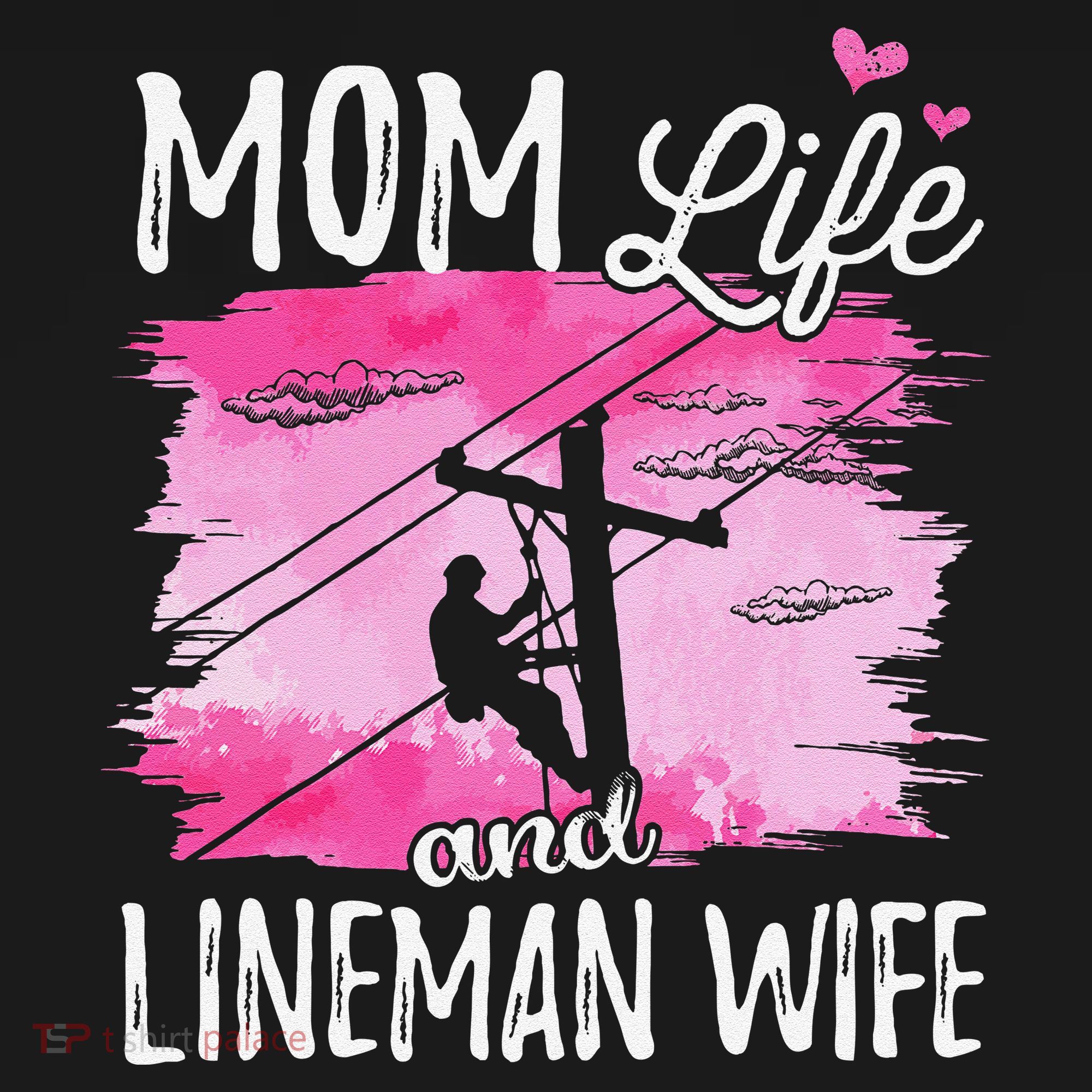 Women Mom Life And Lineman Wife Husband Electric Cable Polo