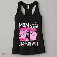 Women Mom Life And Lineman Wife Husband Electric Cable Women's Tank Top thumb 3