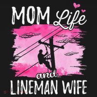 Women Mom Life And Lineman Wife Husband Electric Cable Tote Bag thumb 4