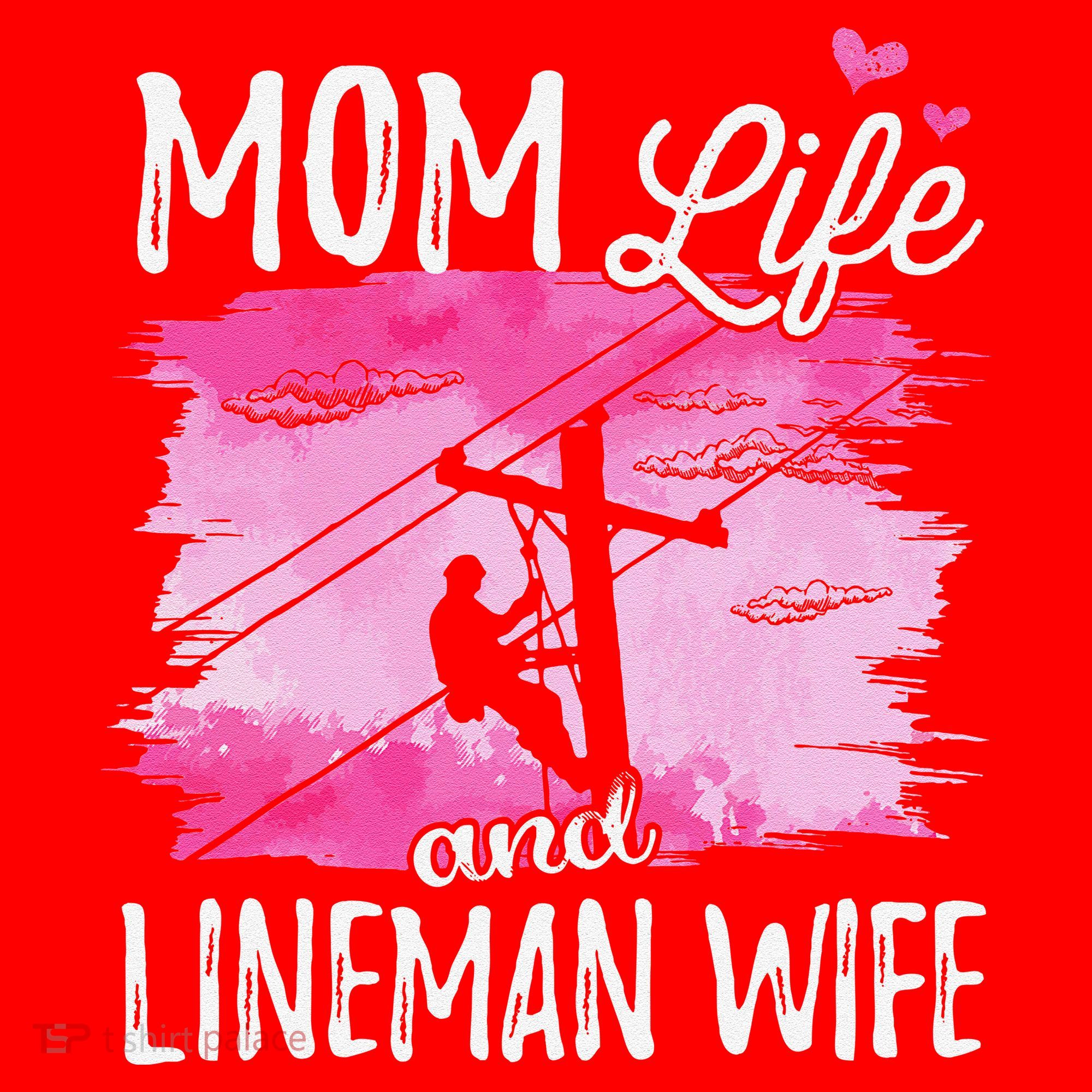 Women Mom Life And Lineman Wife Husband Electric Cable Santa Hat