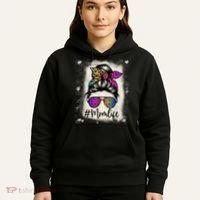Womens Mom Life Bleached Rainbow Leopard Shirt Mama Mother Hoodie thumb 5