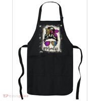 Womens Mom Life Bleached Rainbow Leopard Shirt Mama Mother Apron thumb 0