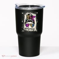 Womens Mom Life Bleached Rainbow Leopard Shirt Mama Mother Tumbler thumb 0